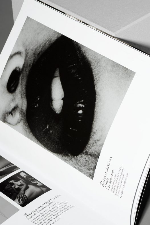 WestLicht Photographica Auction Katalog Detail mit Bild von Lippen