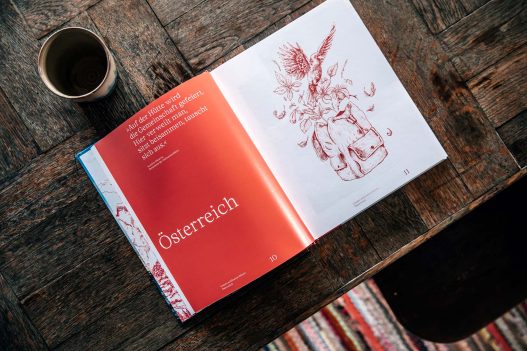 Österreich Kapitel Detailansicht und Illustration