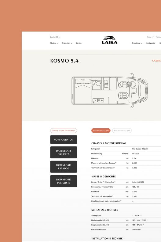 Laika Website Detail